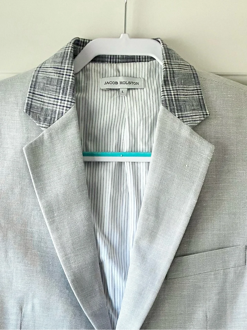 Jacob Holston Men's Classic Tailored  Two Button Blazer Sport Coat Size L